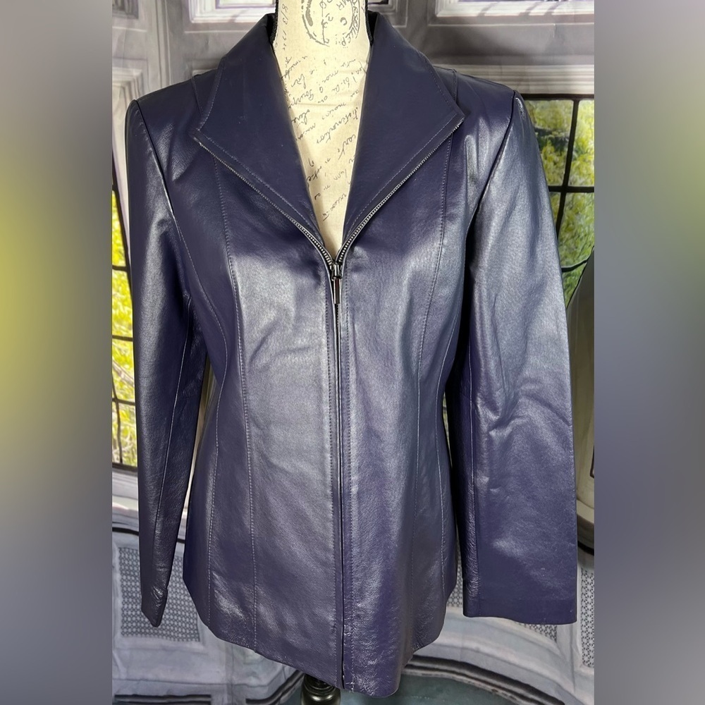 East 5th Violet Leather Jacket Size S